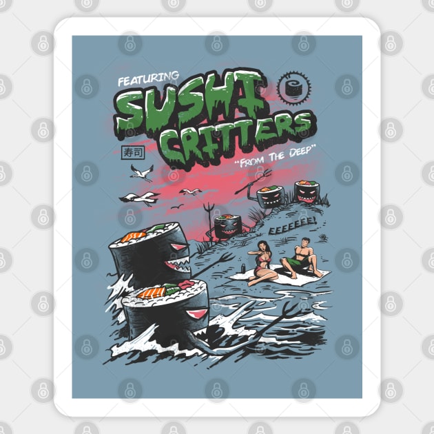 Sushi Critters Sticker by Vincent Trinidad Art